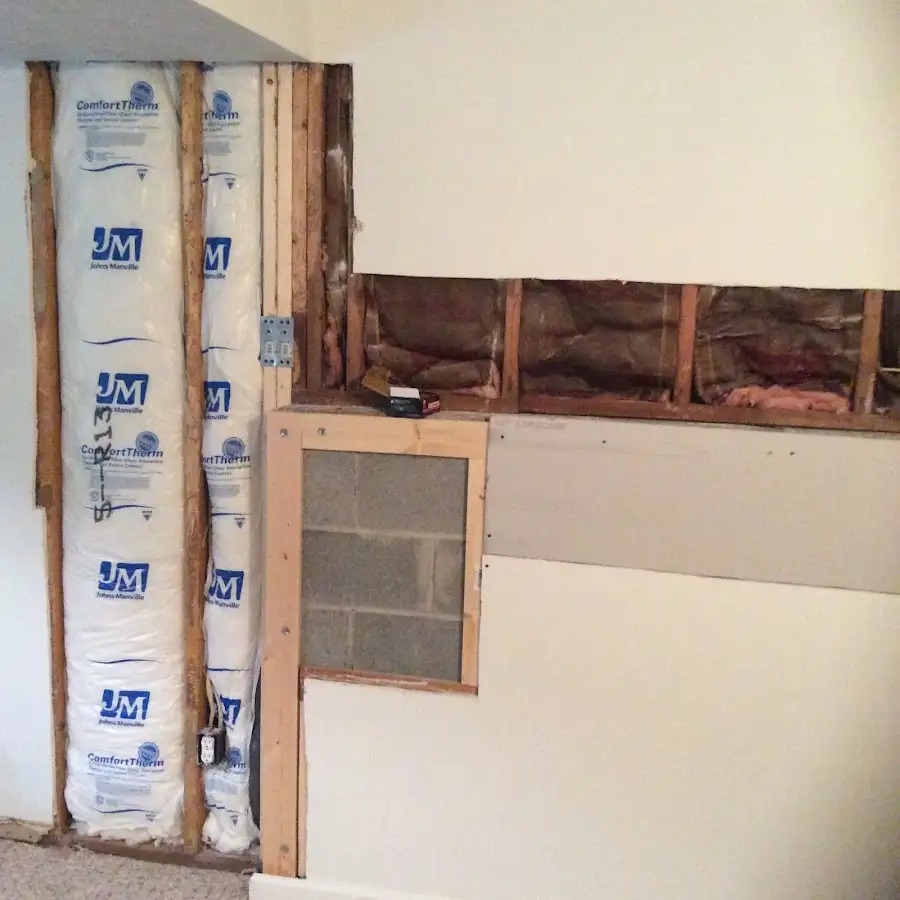 Wall insulation replacement during Odor Removal & Deodorization in Cinco Ranch